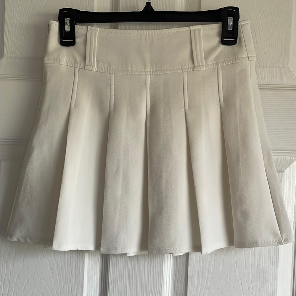 Shein White Pleated Skirt